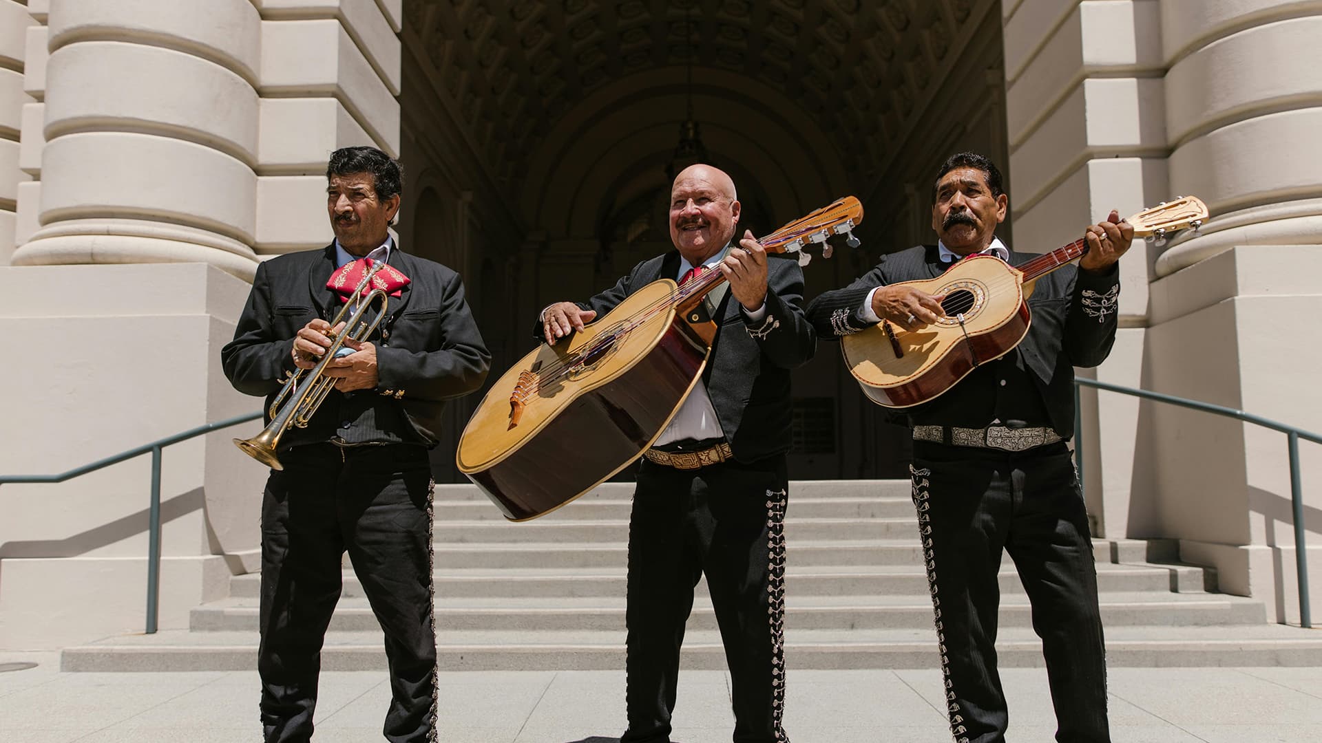 Mariachi musicians performing live
